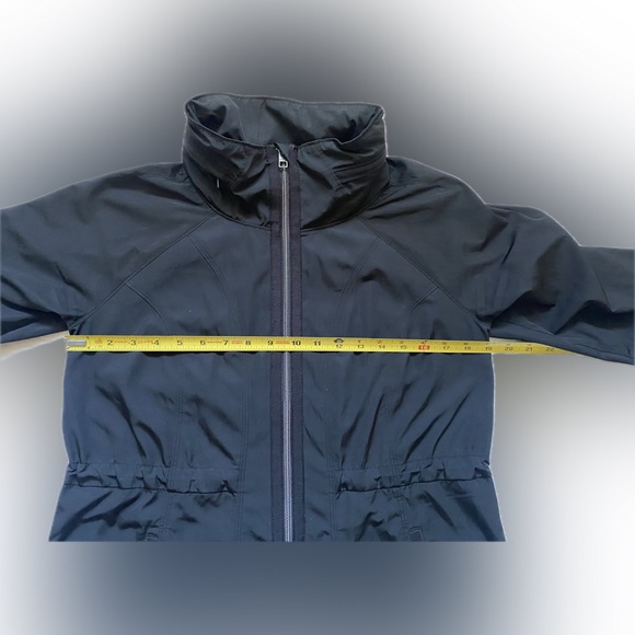 Athleta Black Hooded Solar Rain Wind Anorak - Picture 6 of 11